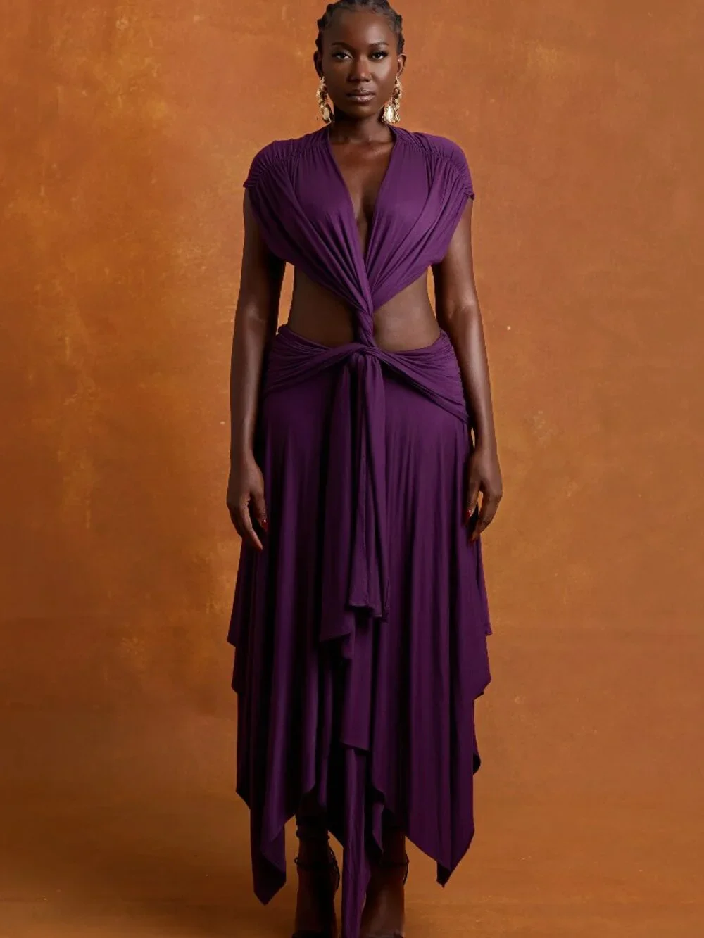 NYSAMA | Thalia Midi Dress - Purple